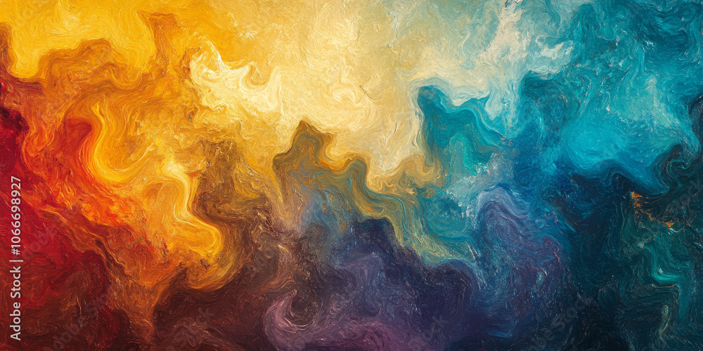 Fototapeta premium A colorful abstract background showcasing swirling paints in a kaleidoscope of colors, creating a vibrant visual experience