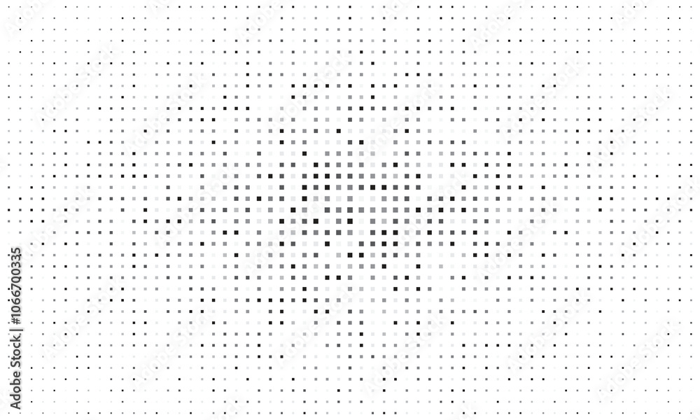 abstract halftone dots pattern decorative. black and whit square dynamic symbol monochrome dots halftone on white background abstract halftone dots pattern decorative. black and whit square dynamic symbol monochrome dots halftone on white background