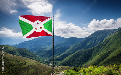 The flag of Burundi photo