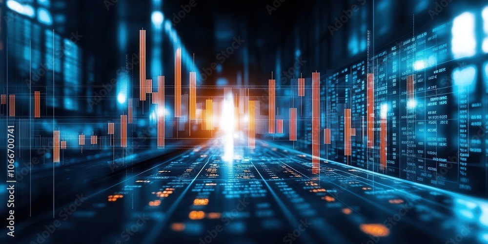 Futuristic digital data visualization concept Futuristic digital data visualization concept
