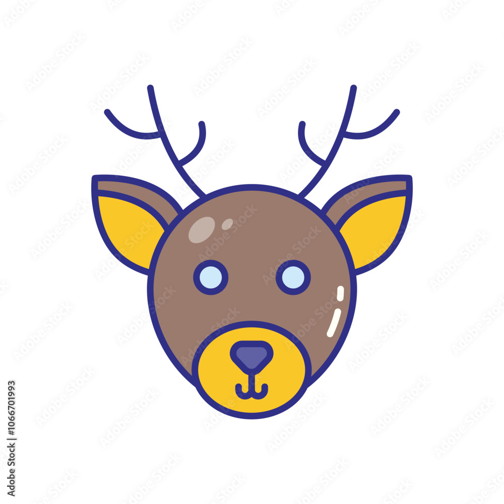 Reindeer vector icon stock illustration Reindeer vector icon stock illustration