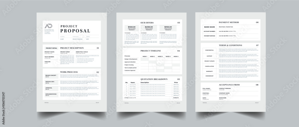 Project proposal and Project Plan layout design with 3 page full concept design Project proposal and Project Plan layout design with 3 page full concept design