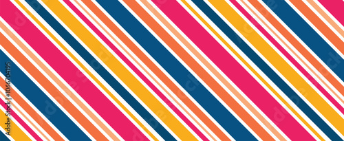 stripes pattern Colorful vertical. Simple funky abstract geometric striped background. Vector seamless texture traight lines design photo