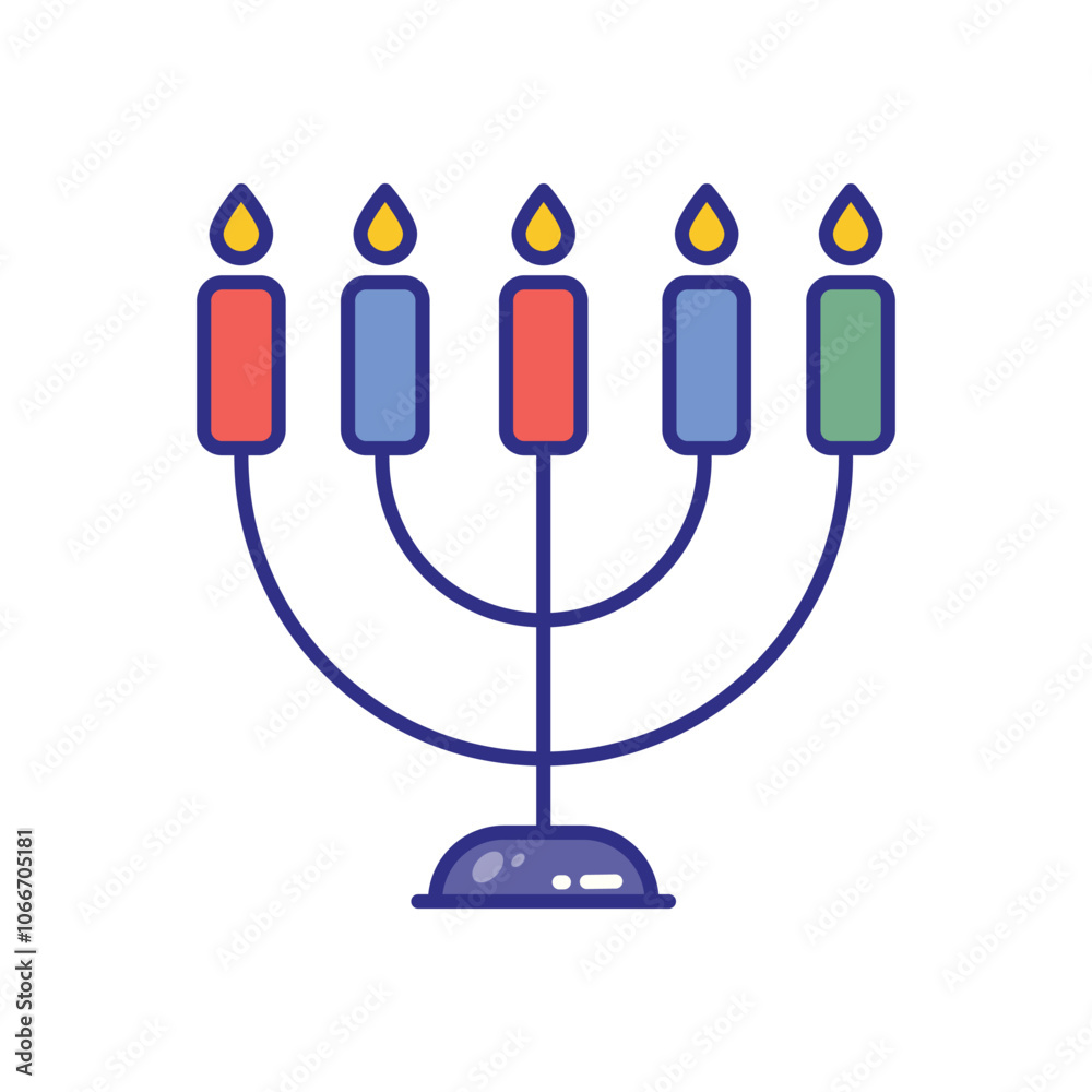 Hanukkah Menorah vector icon stock illustration Hanukkah Menorah vector icon stock illustration