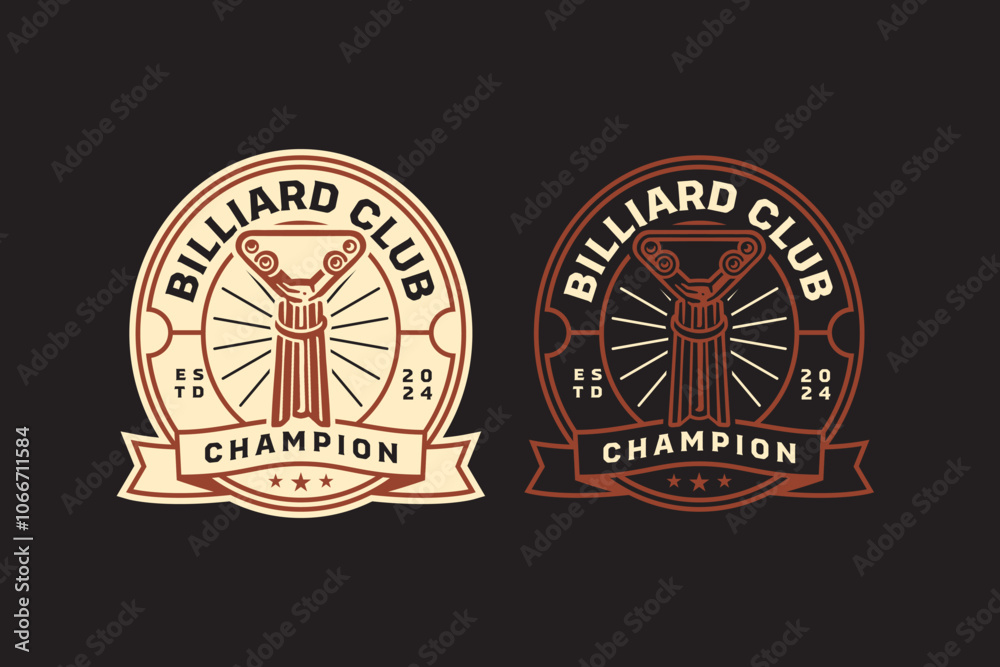 billiard cue clamp, pool cue clamp retro badge logo design for billiard sport club. snooker stick clamp, billiard cue clip vintage emblem logo collection for billiard snooker pool tournament billiard cue clamp, pool cue clamp retro badge logo design for billiard sport club. snooker stick clamp, billiard cue clip vintage emblem logo collection for billiard snooker pool tournament