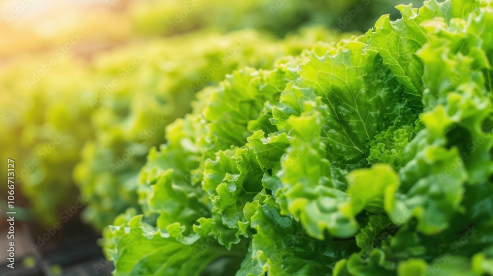 Hydroponic farm showcases vibrant green lettuce thriving under sunlight, promoting sustainable agriculture techniques Hydroponic farm showcases vibrant green lettuce thriving under sunlight, promoting sustainable agriculture techniques