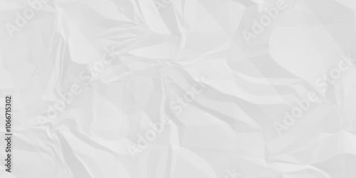 White crumpled paper texture . White wrinkled paper texture. White paper texture . White crumpled and top view textures can be used for background of text or any contents .