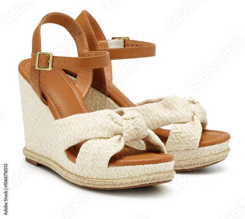pair of brown leather shoes
