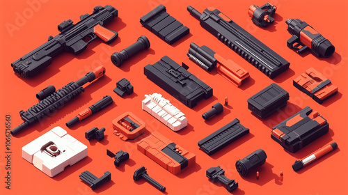 Modular weapon system with interchangeable components photo