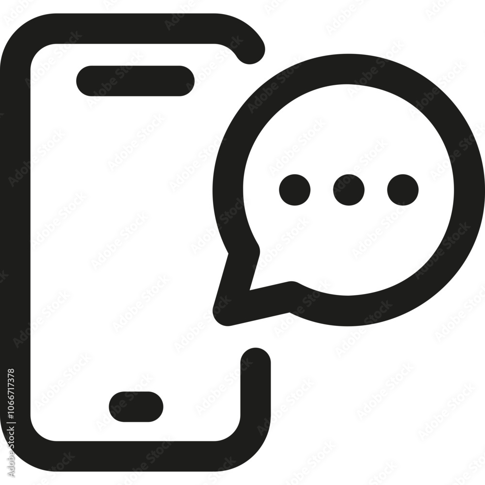 A smartphone displays a text message icon, symbolizing modern communication and connectivity in everyday life A smartphone displays a text message icon, symbolizing modern communication and connectivity in everyday life