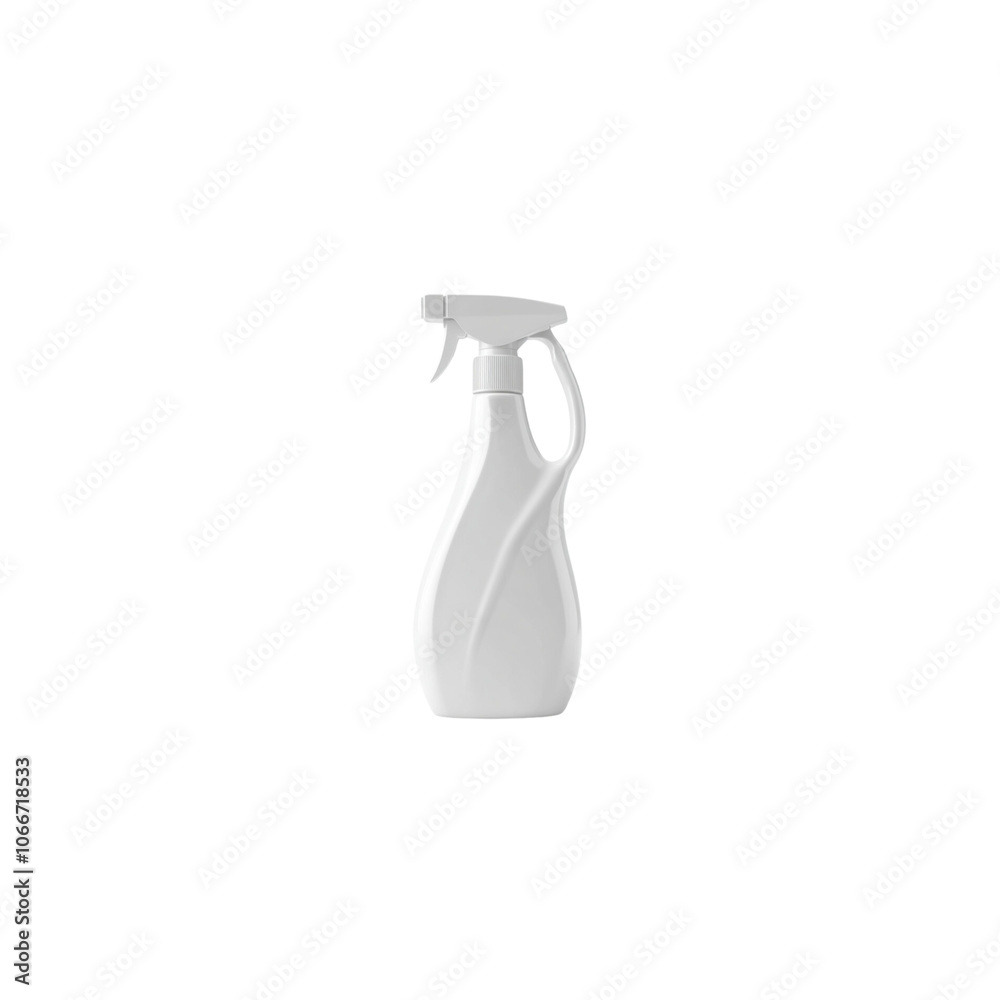 White plastic bottles of cleaning products isolated on a white background White plastic bottles of cleaning products isolated on a white background