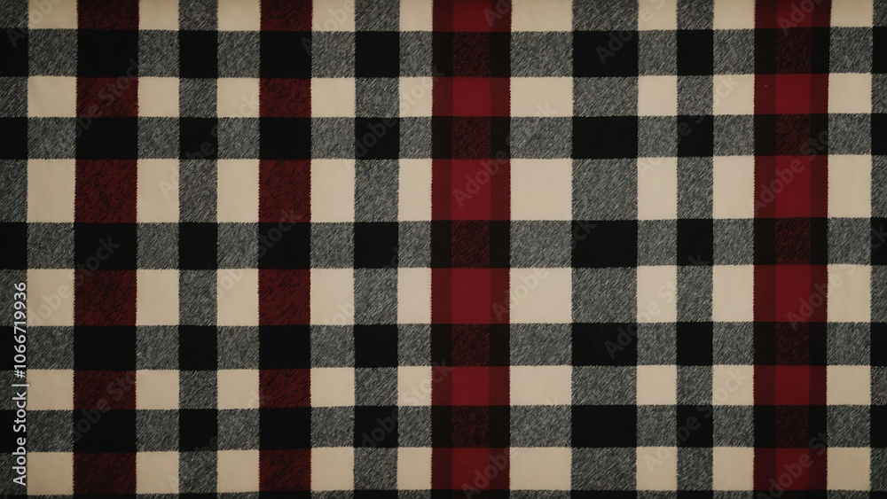 Plaid Pattern Traditional Christmas Textile Background | Buffalo Check Design, Festive Fabric Plaid Pattern Traditional Christmas Textile Background | Buffalo Check Design, Festive Fabric