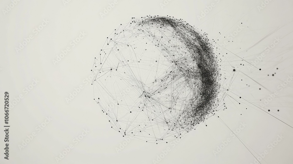 Abstract Network Structure on White Background Abstract Network Structure on White Background