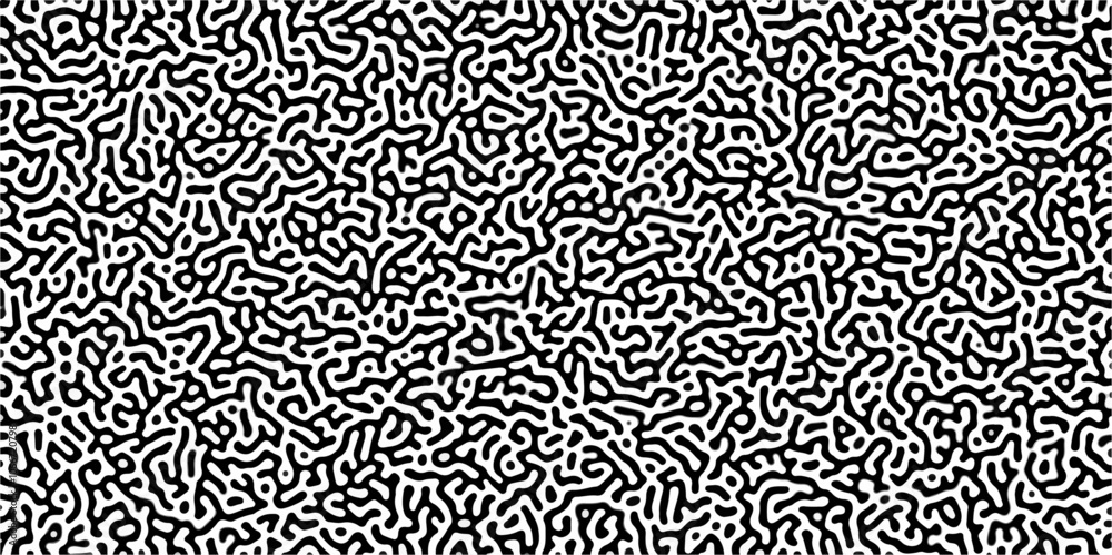Abstract truing organic wallpaper Turing reaction diffusion monochrome seamless pattern .Monochrome Turing reaction background .Natural seamless line pattern. Linear design with biological shapes	
