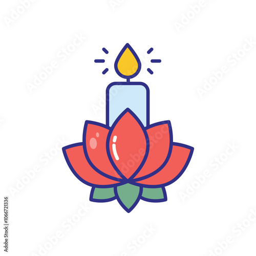 Vesak   vector icon stock illustration