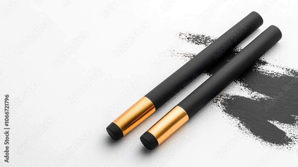 Enhance your artistic creations with elegant black and gold markers for stunning visual effects Enhance your artistic creations with elegant black and gold markers for stunning visual effects