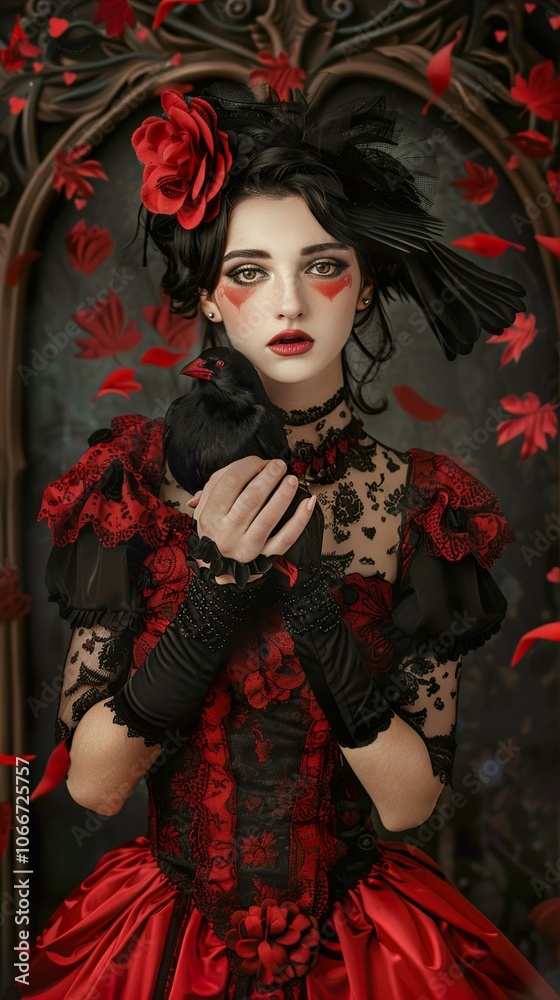 A Woman in Red: Gothic Fashion and Mystery A Woman in Red: Gothic Fashion and Mystery