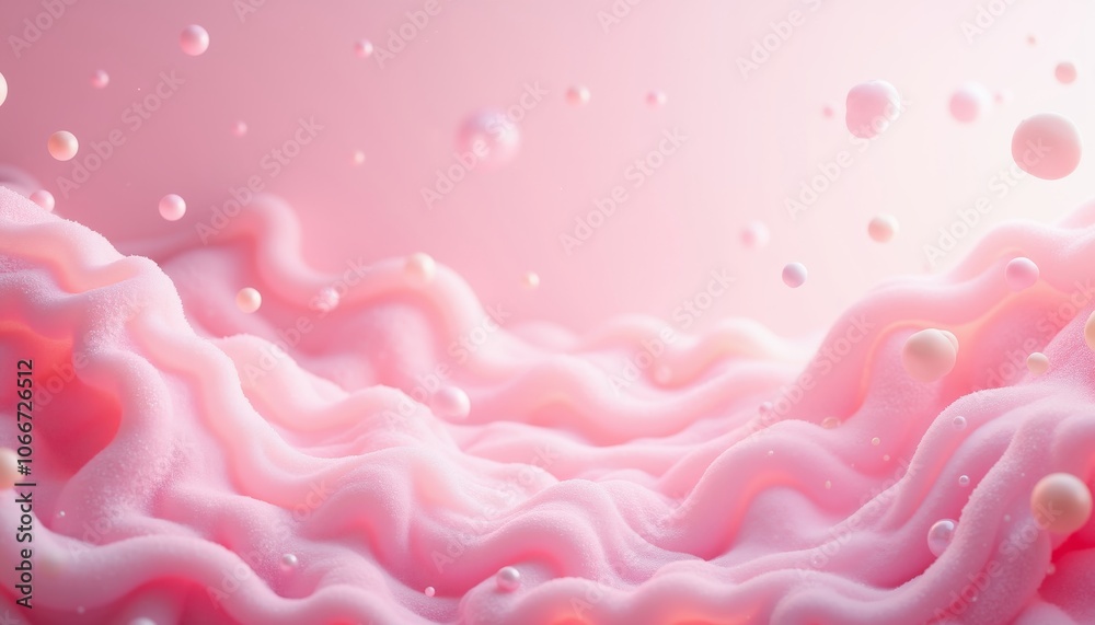 Fototapeta premium Vibrant Pastel Pink Background with Soft Swirling Patterns and Shapes