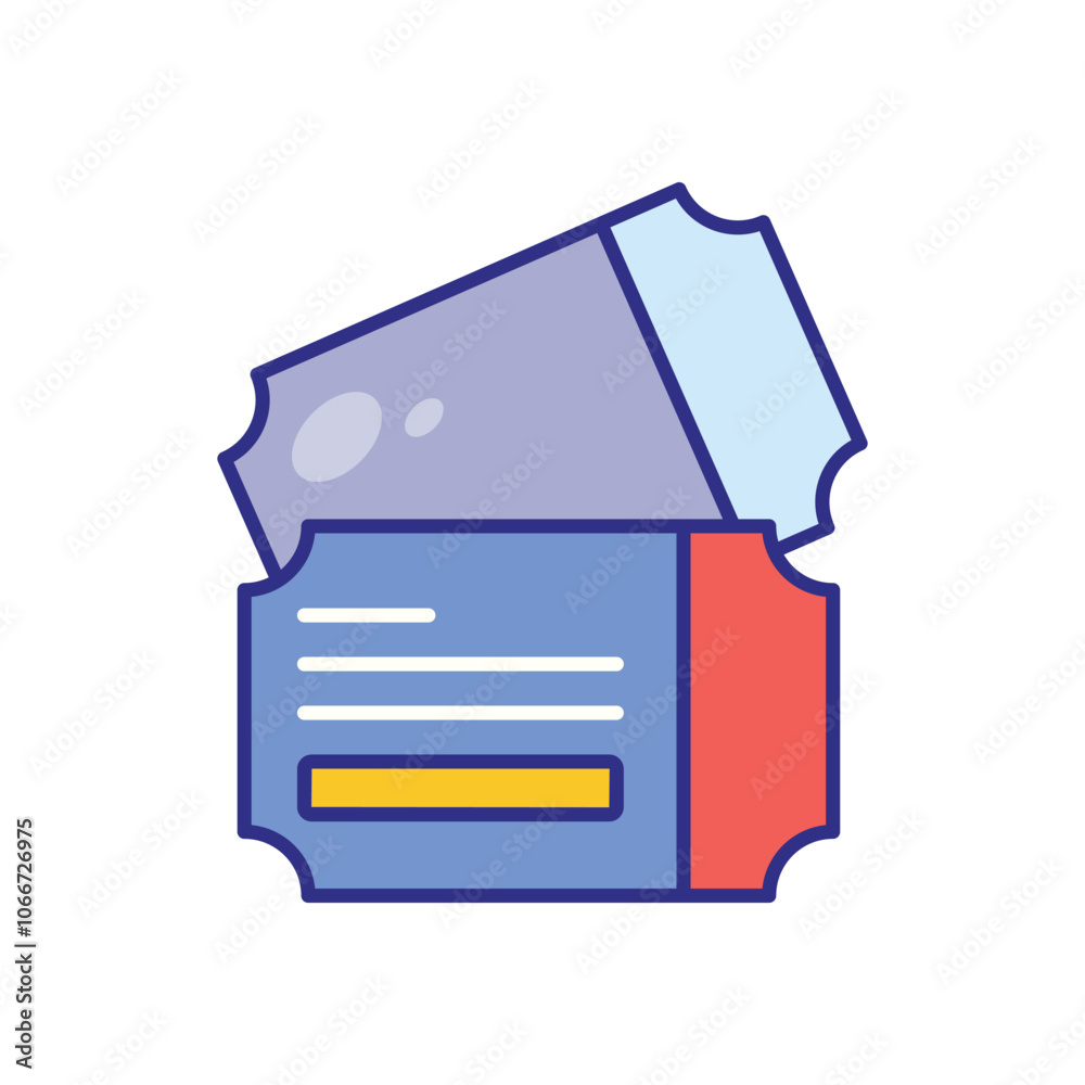 Ticket vector icon stock illustration Ticket vector icon stock illustration