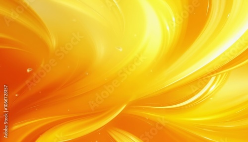 Vibrant Abstract Background with Swirling Patterns in Yellow and Orange