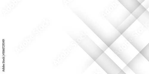 White abstract background geometry shine and 3D layer element vector for presentation design. abstract pattern design Space design concept Suit for business, landing page, wallpaper background.  
