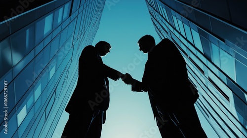 Businessmen making handshake with partner, greeting, dealing, merger and acquisition, business joint venture concept, for business, finance and investment background, teamwork and successful business