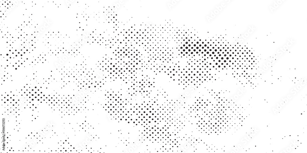 Naklejka premium Dots, dotted, polkadots rectangular seamless pattern. Vector halftone dots background. Black and white comic pattern. grunge halftone vector print background