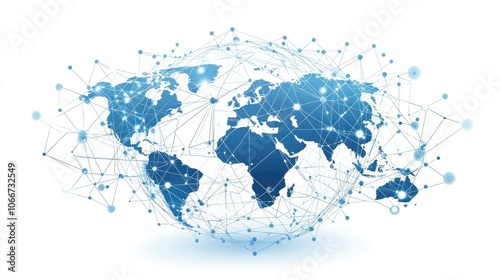 Global Network of Connections and Data Visualization
