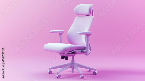 Office chair with adjustable armrests and lumbar support