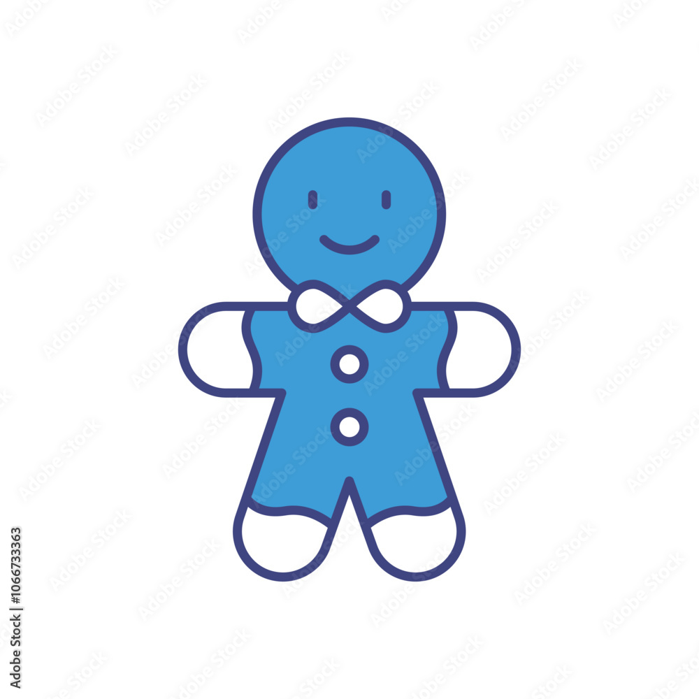 Gingerbread Man vector icon stock illustration Gingerbread Man vector icon stock illustration