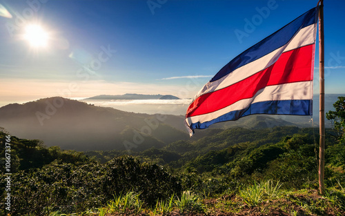 The flag of Costa Rica