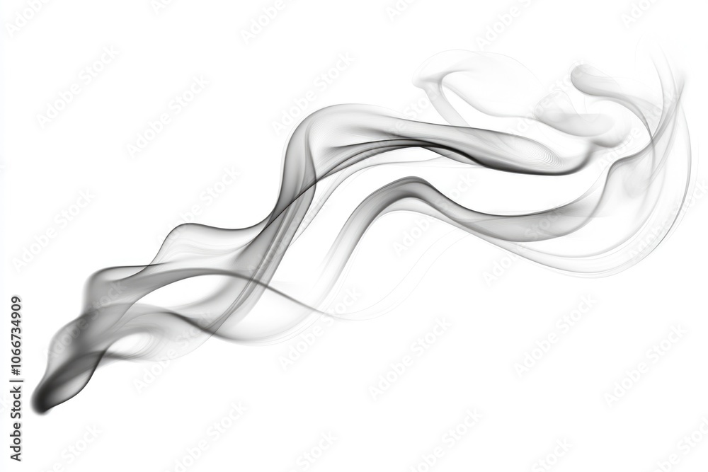 A grayscale image of smoke on a clean white surface A grayscale image of smoke on a clean white surface