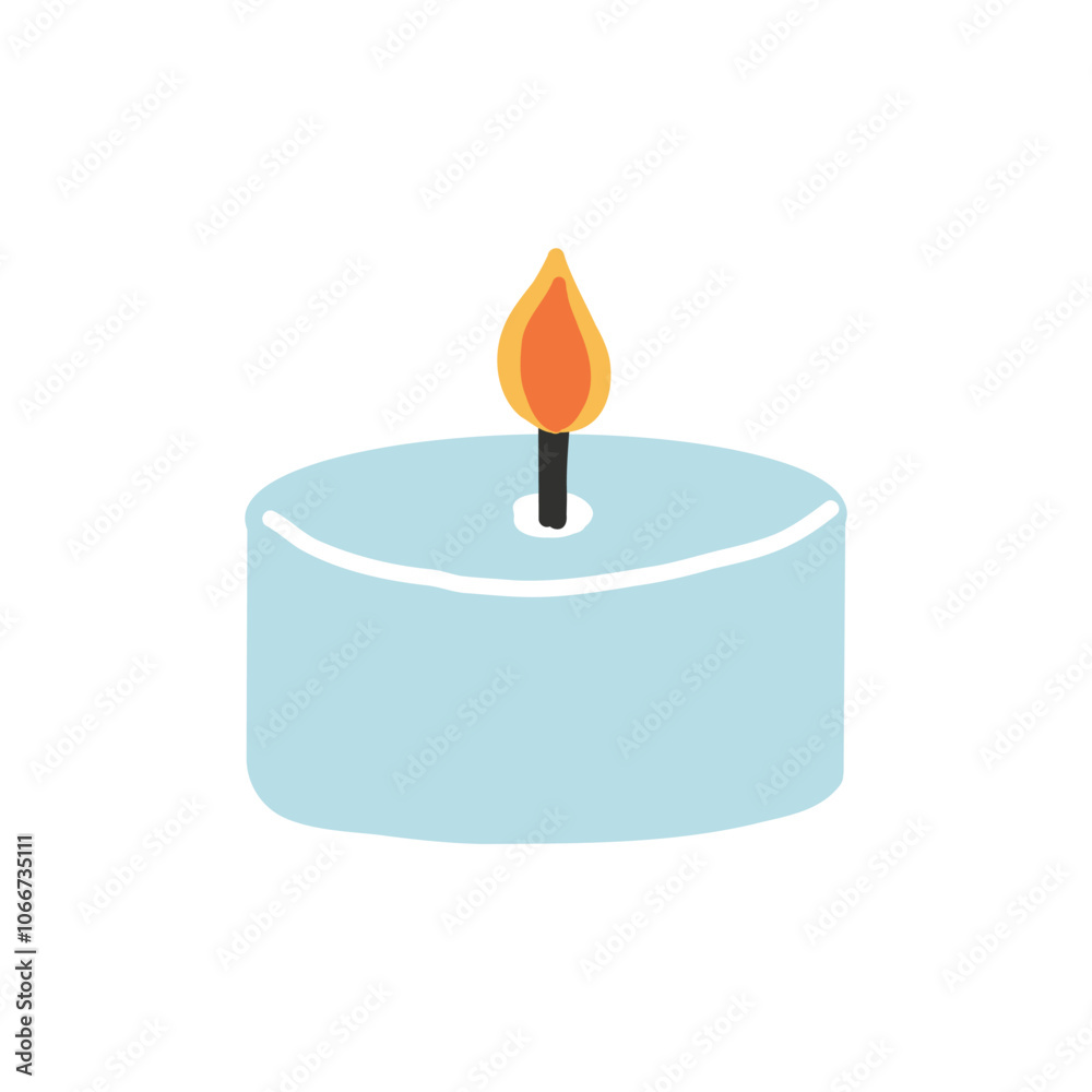 Candle Flame. Burning wax candle. Vector isolated. Candle Flame. Burning wax candle. Vector isolated.