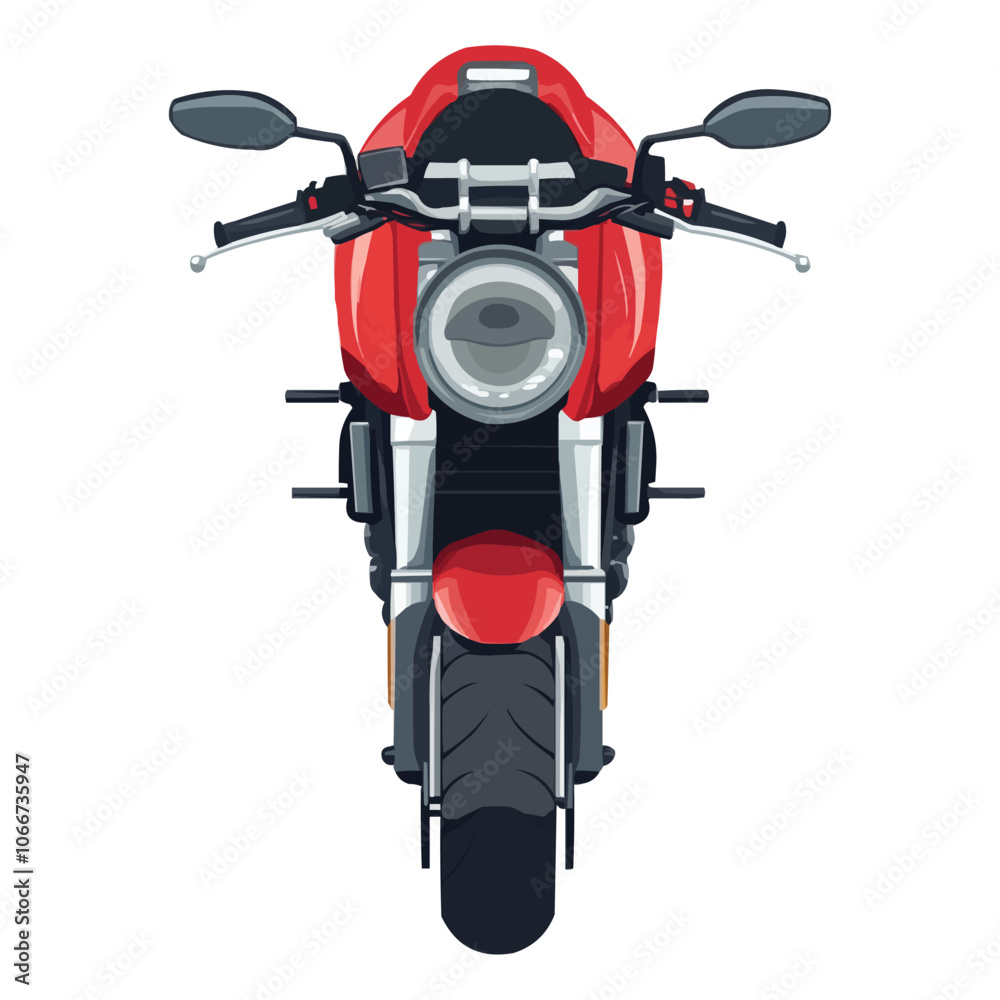 Fototapeta premium Top view of a motorcycle