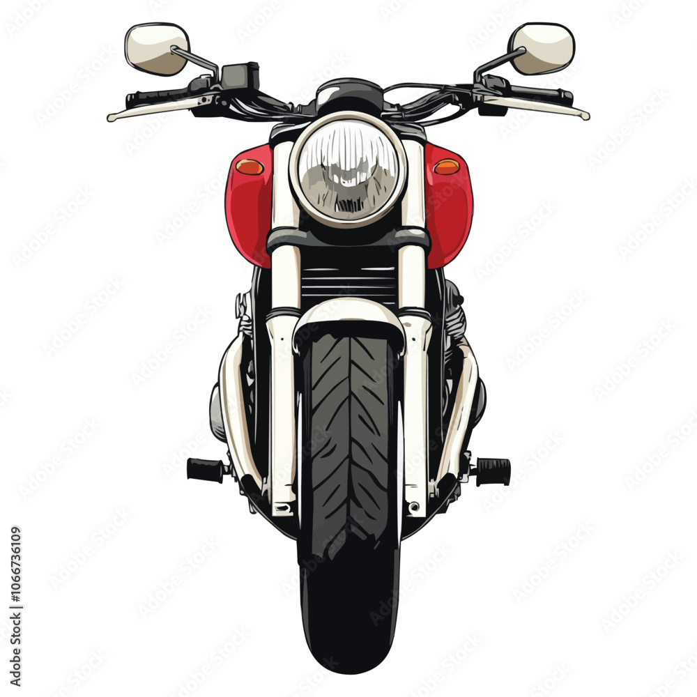 Fototapeta premium Top view of a motorcycle
