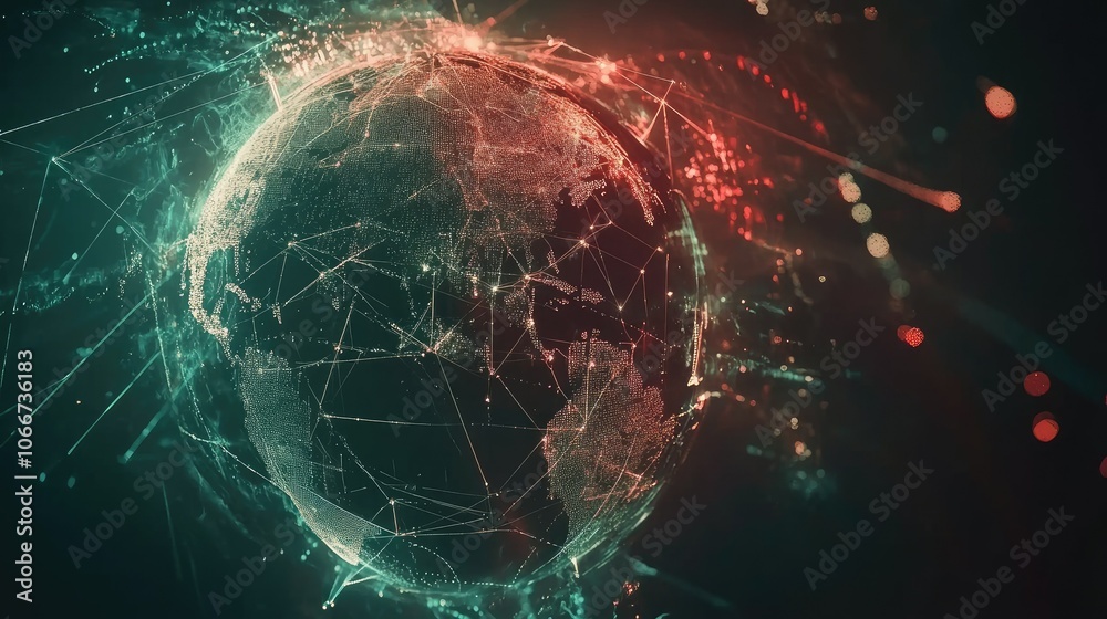 Digital Global Connections Visualization Digital Global Connections Visualization