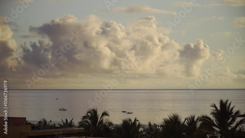 Cloud Time Lapse over the Indian Ocean off the coast of Zanzibar 