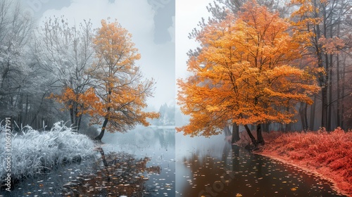 The shifting light of different seasons inspiring photographers to capture nature's ever-changing beauty. photo