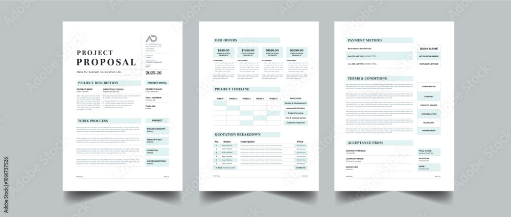 Project proposal and Project Plan layout design with 3 page full concept design Project proposal and Project Plan layout design with 3 page full concept design