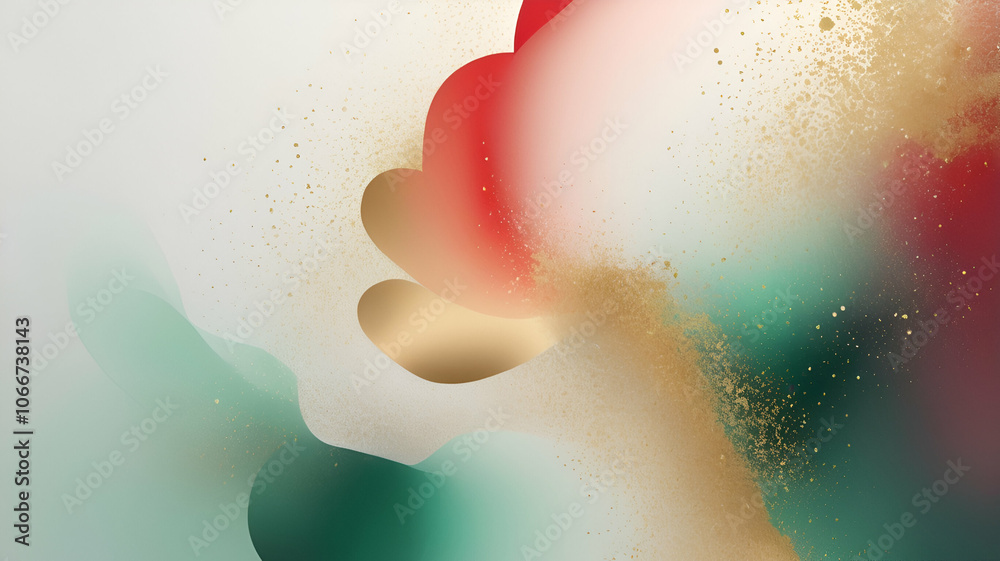 Abstract Festive Christmas Gradient with Subtle Sparkle: Red, Green, and Gold Holiday-Themed Graphic Background Texture Abstract Festive Christmas Gradient with Subtle Sparkle: Red, Green, and Gold Holiday-Themed Graphic Background Texture