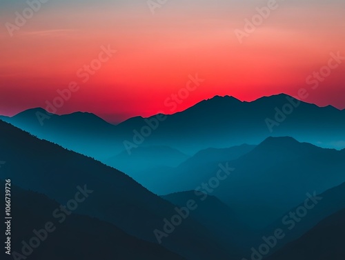 Experience the tranquil beauty of a mountain gradient at sunset with breathtaking backgrounds