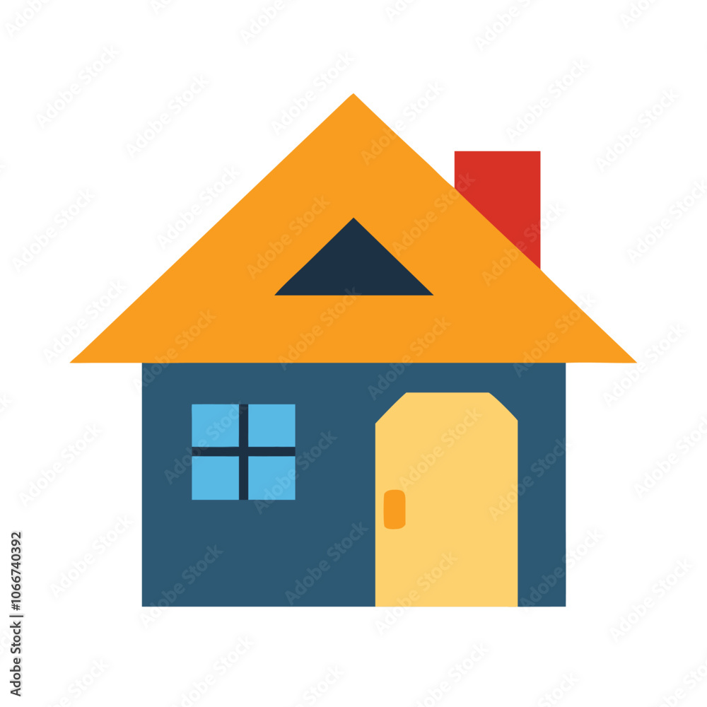 Stylized line art illustration of a house, Simple Colorful House Icon Illustration, perfect for real estate or home concepts. Stylized line art illustration of a house, Simple Colorful House Icon Illustration, perfect for real estate or home concepts.