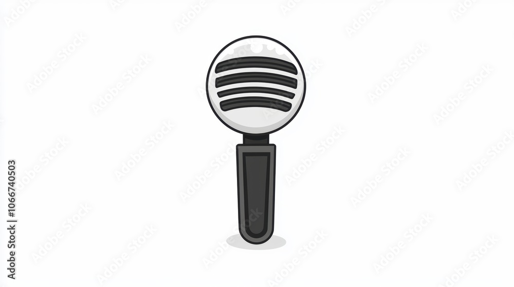Professional Microphone with Foam Cover for Film Use White Background Professional Microphone with Foam Cover for Film Use White Background