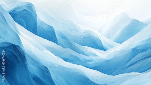 Wallpaper Mural Explore the ethereal beauty of gradient blue mountains in a tranquil background Torontodigital.ca