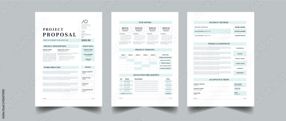 Project proposal and Project Plan layout design with 3 page full concept design Project proposal and Project Plan layout design with 3 page full concept design