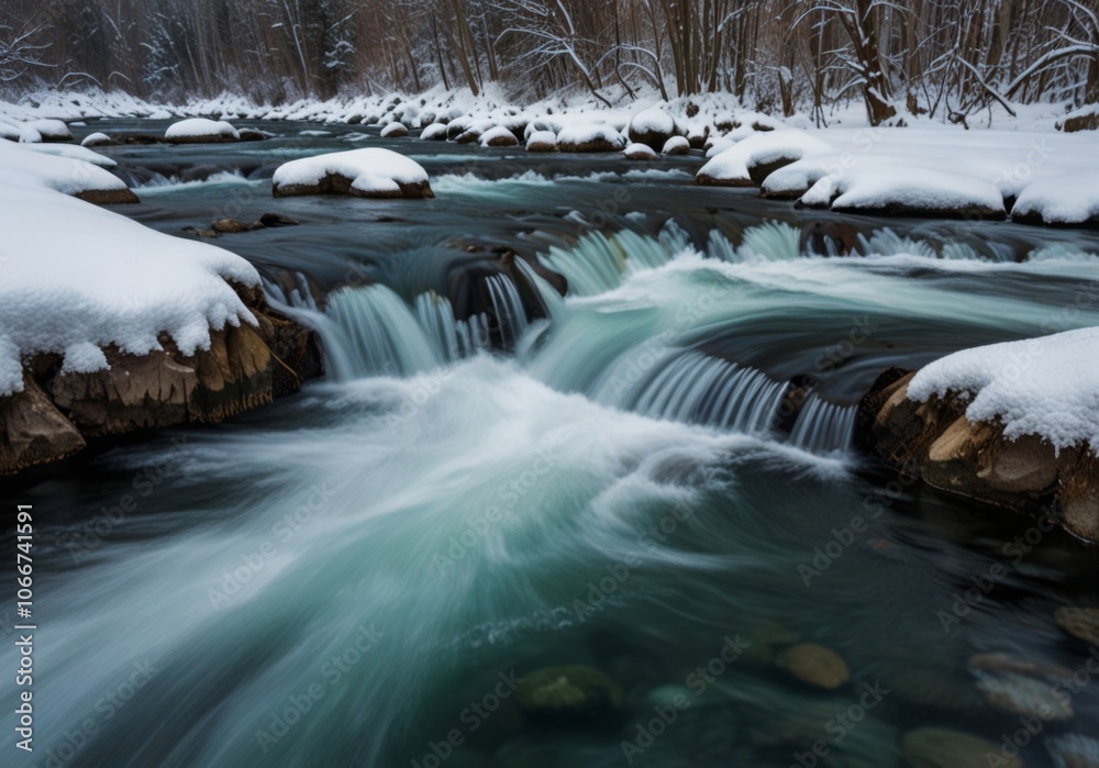 mountain river in winter closeup mountain river in winter closeup