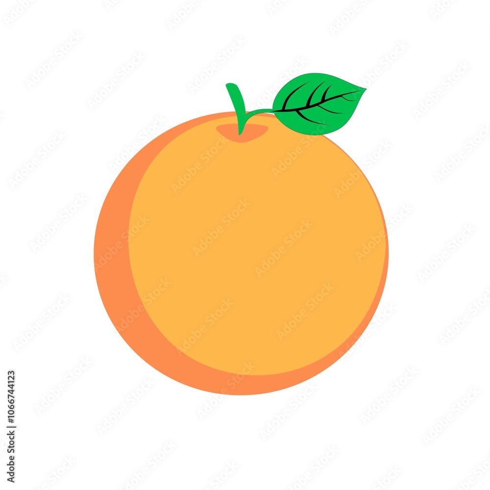 Orange fruit with green leaves isolated on white background Orange fruit with green leaves isolated on white background