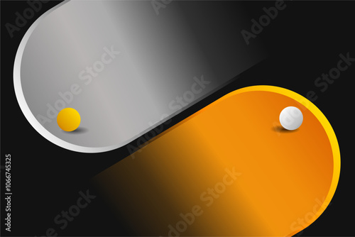 Creative banner background, colorful, orange and gray gradient, wave, Memphis abstract, eps 10