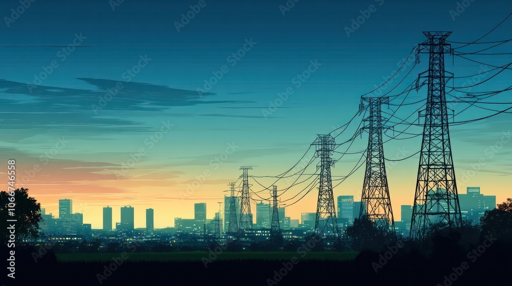 The green energy sector growing rapidly as the demand for clean, sustainable power increases. Illustrations The green energy sector growing rapidly as the demand for clean, sustainable power increases. Illustrations