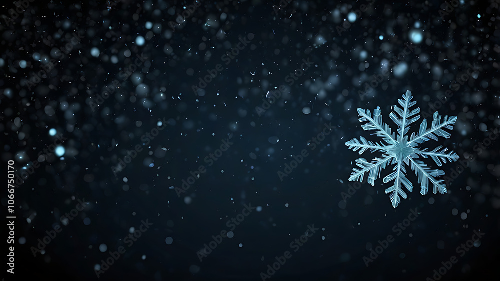 Gentle Snowflake Particles with Soft Glow on Black Background for a Chilly, Wintery Visual Effect Gentle Snowflake Particles with Soft Glow on Black Background for a Chilly, Wintery Visual Effect